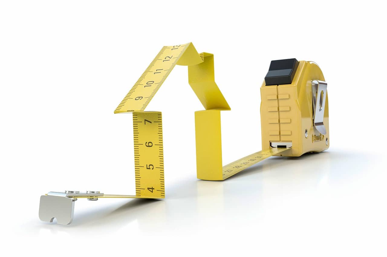 Optez pour une rénovation maitrisée. 4 metre représentant une maison droite et stable, incarnant un projet fiable et structuré